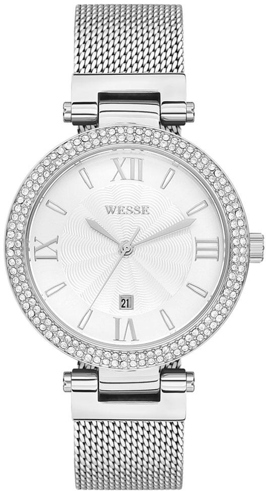 Wesse WWL300301MA Takvimli 36 mm Gri Çelik Kordon Analog Kadın Kol Saati