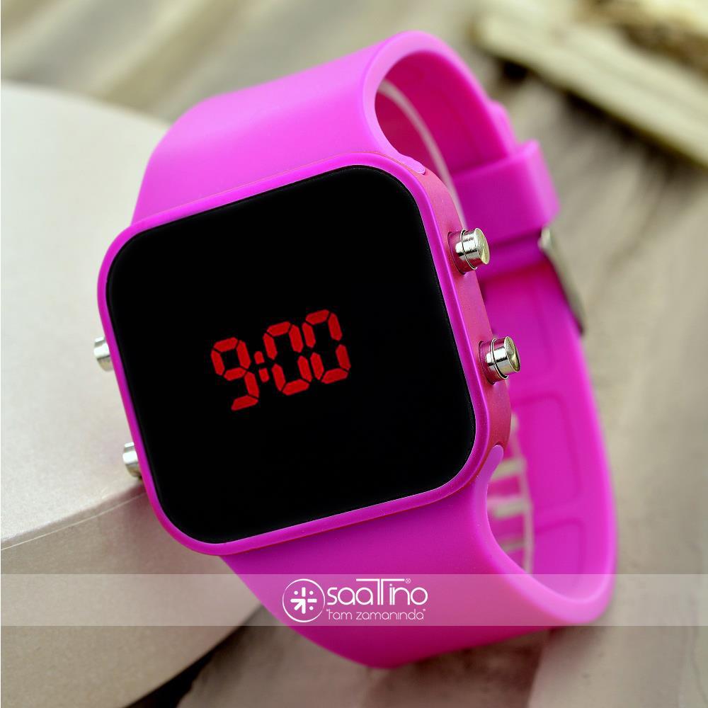 Spectrum ST-303675 41 mm Fuşya Silikon Kordon Dijital Unisex Kol Saati