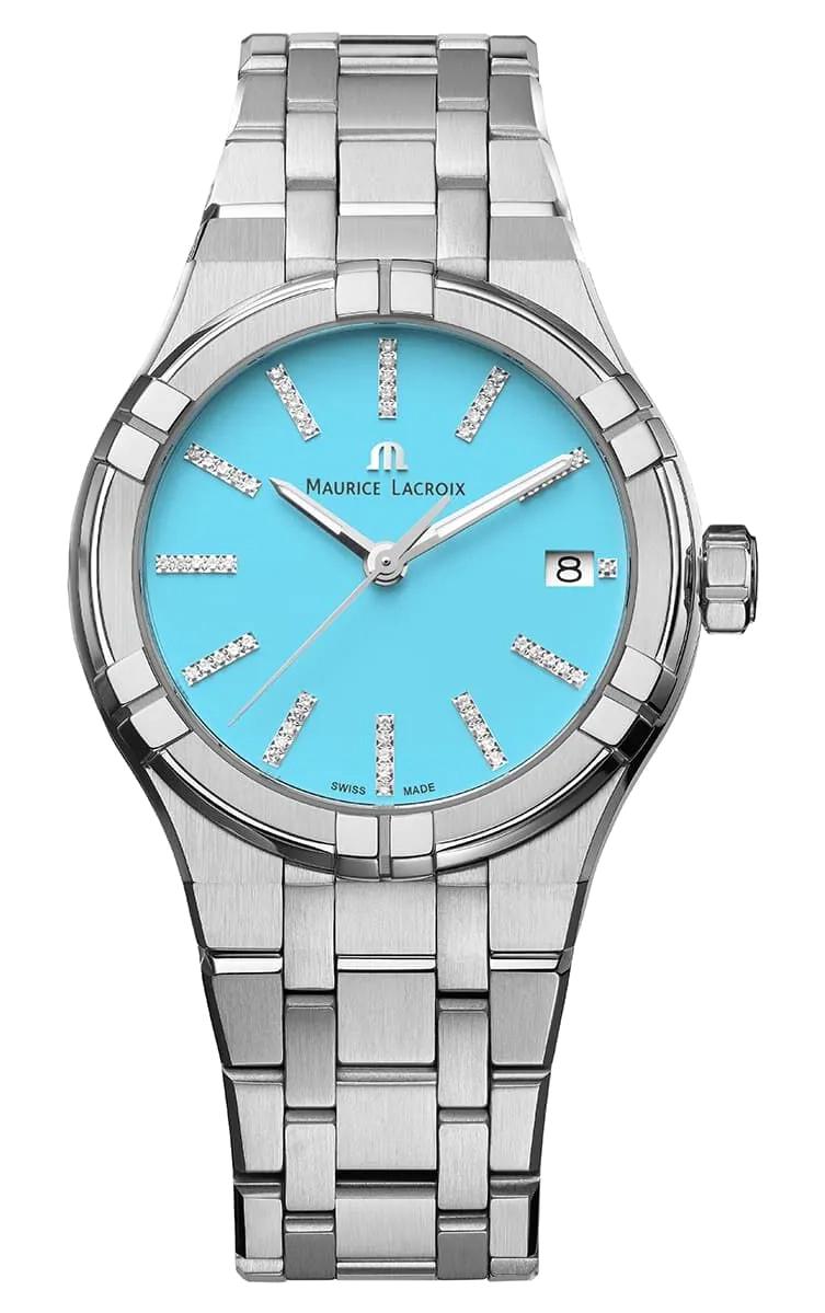 Maurice Lacroix ML-AI1106SS002450-1 Takvimli 38 mm Gri Çelik Kordon Analog Kadın Kol Saati