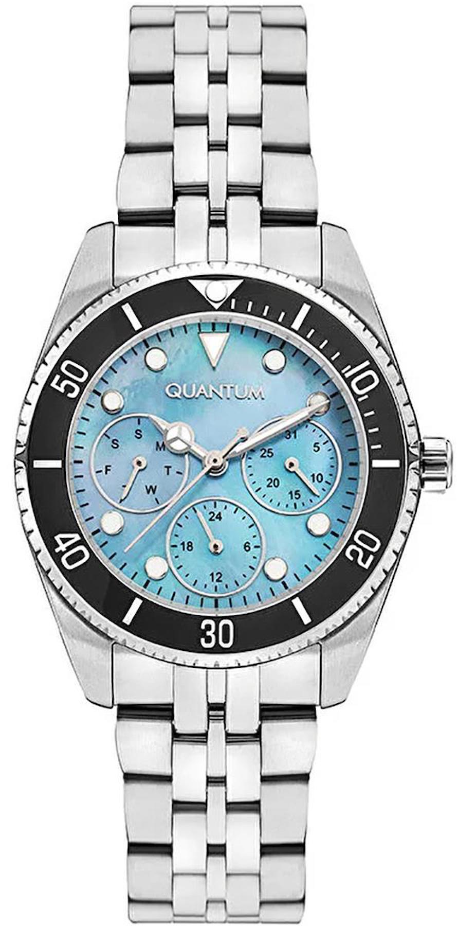 Quantum IML1101.300 Takvimli 38 mm Gri Çelik Kordon Analog Kadın Kol Saati