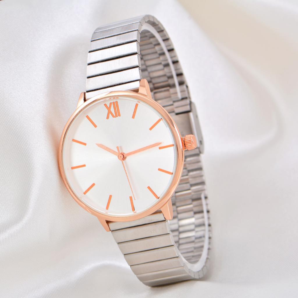Pinkoli ST-304159 35 mm Gri Çelik Kordon Analog Kadın Kol Saati