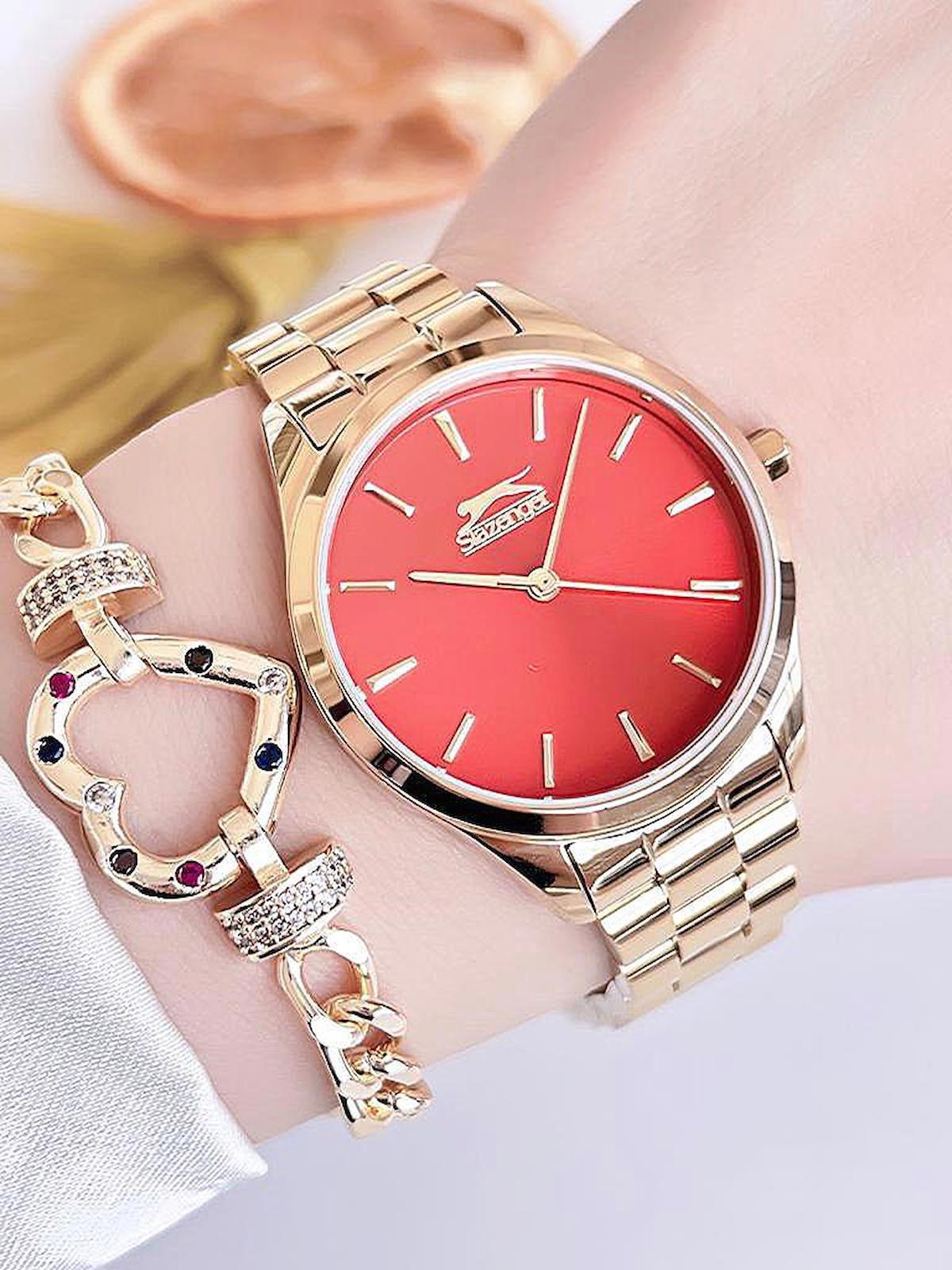 Slazenger BLKT.2.706 36 mm Altın Çelik Kordon Analog Kadın Kol Saati