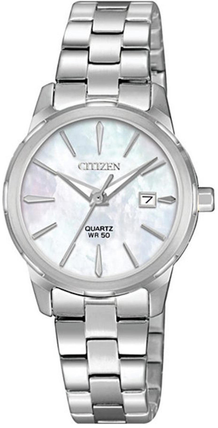 Citizen EU6070-51D Takvimli 28 mm Gri Çelik Kordon Analog Kadın Kol Saati