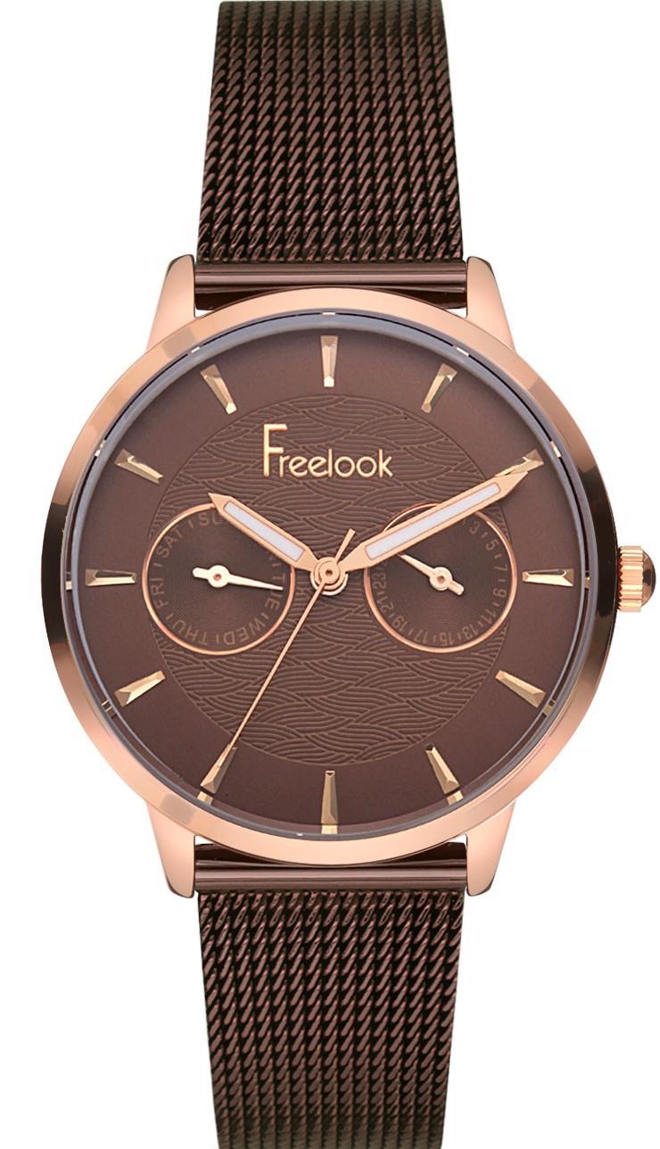 Freelook F.1.1074.04 36 mm Kahverengi Çelik Kordon Analog Kadın Kol Saati