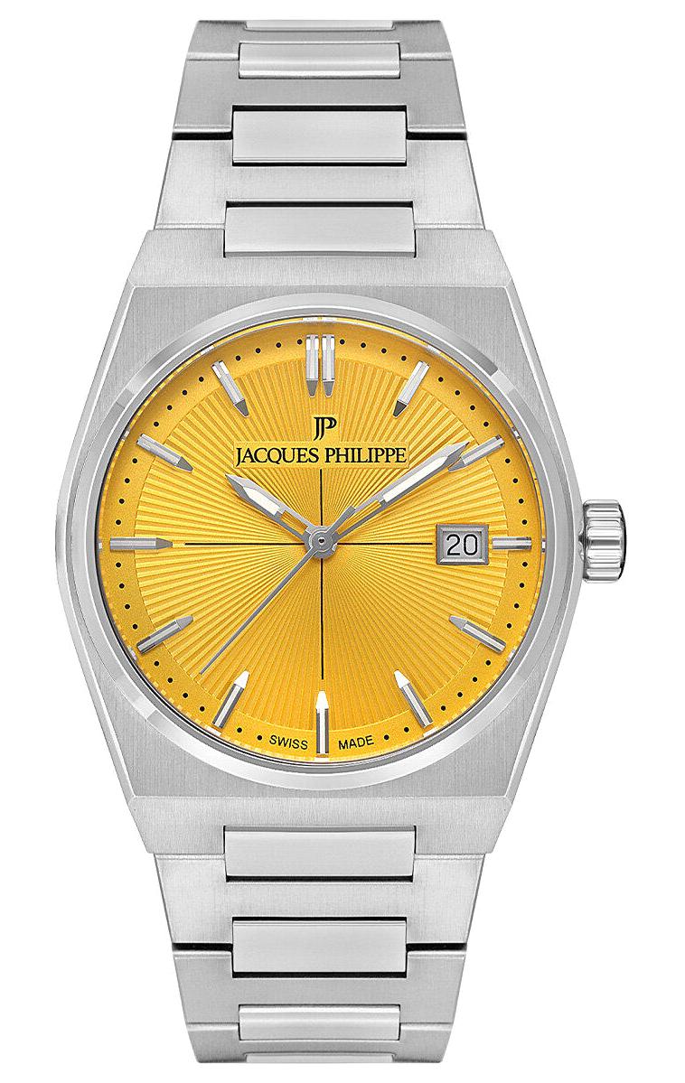 Jacques Philippe JPQLS5213X6YW Takvimli 34 mm Gri Çelik Kordon Analog Kadın Kol Saati