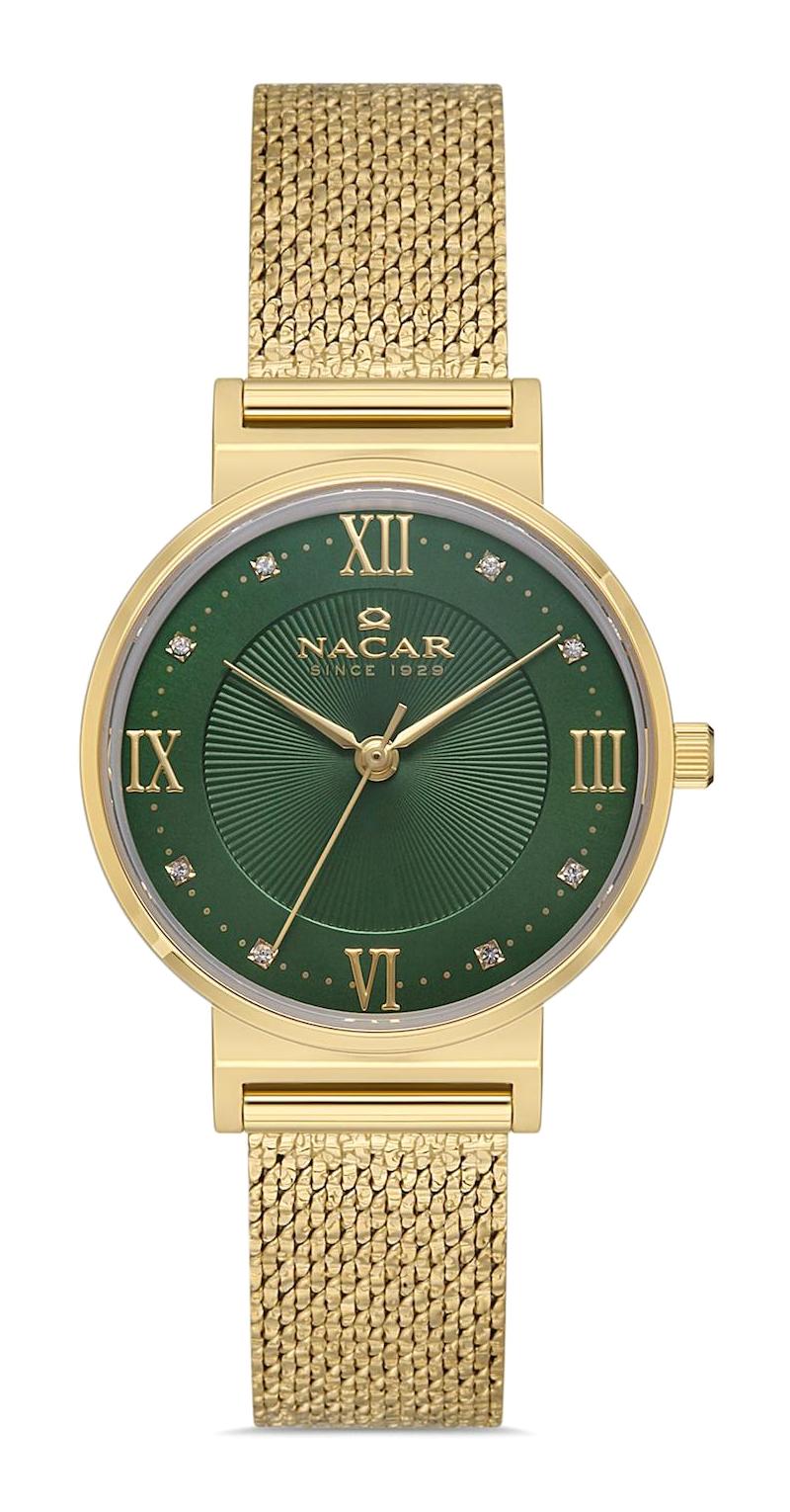 Nacar NC18-3914C631-DNMS 31 mm Altın Çelik Kordon Analog Kadın Kol Saati