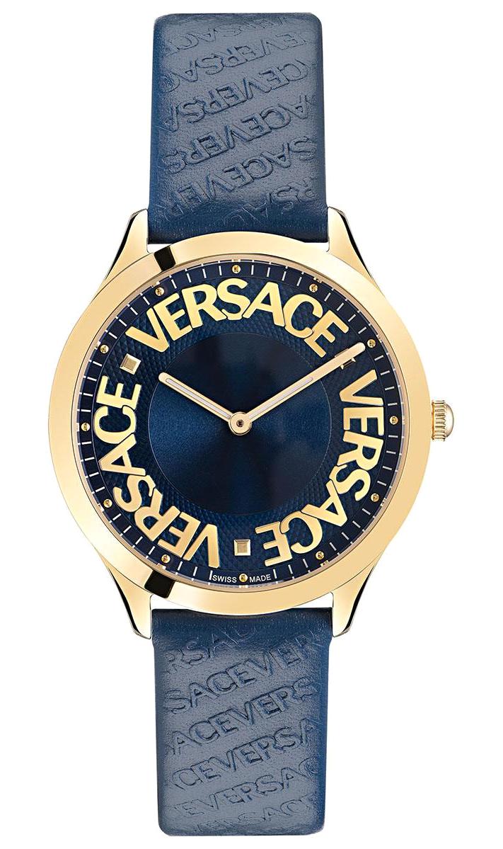 Versace VRSCVE2O00322 38 mm Lacivert Deri Kordon Analog Kadın Kol Saati