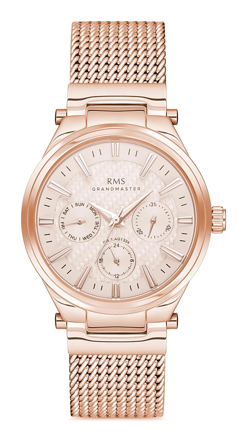 Grand Romanson GR.1.AG1334.03 Takvimli Rose Gold Çelik Kordon Analog Kadın Kol Saati