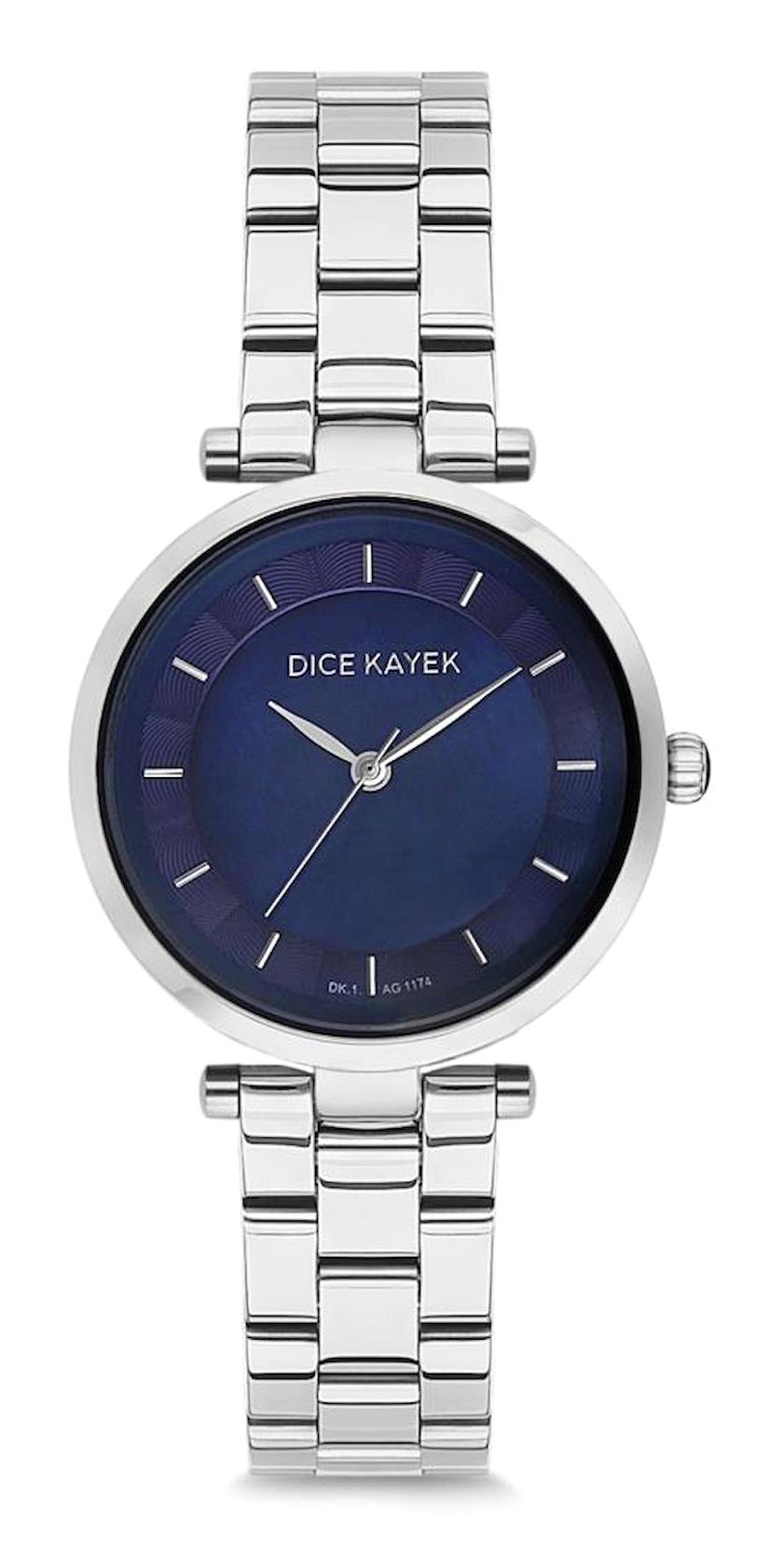 Dice Kayek DK.1.AG1174.02 35 mm Gri Çelik Kordon Analog Kadın Kol Saati