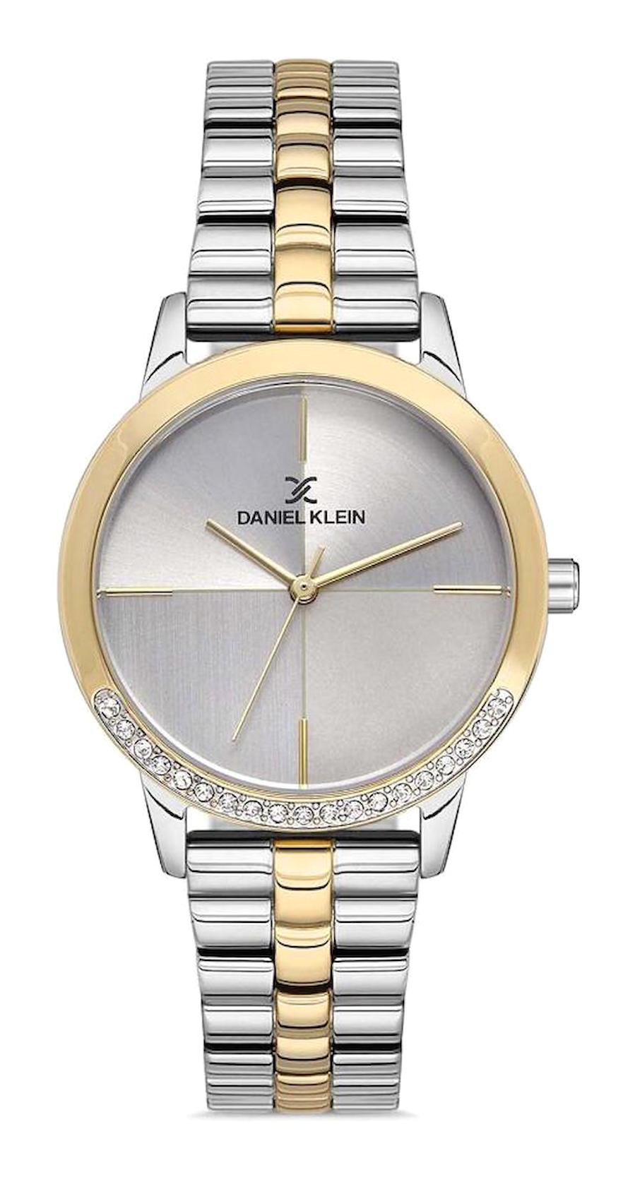 Daniel Klein DK.1.12933.5 34 mm Altın-Gri Metal Kordon Analog Kadın Kol Saati