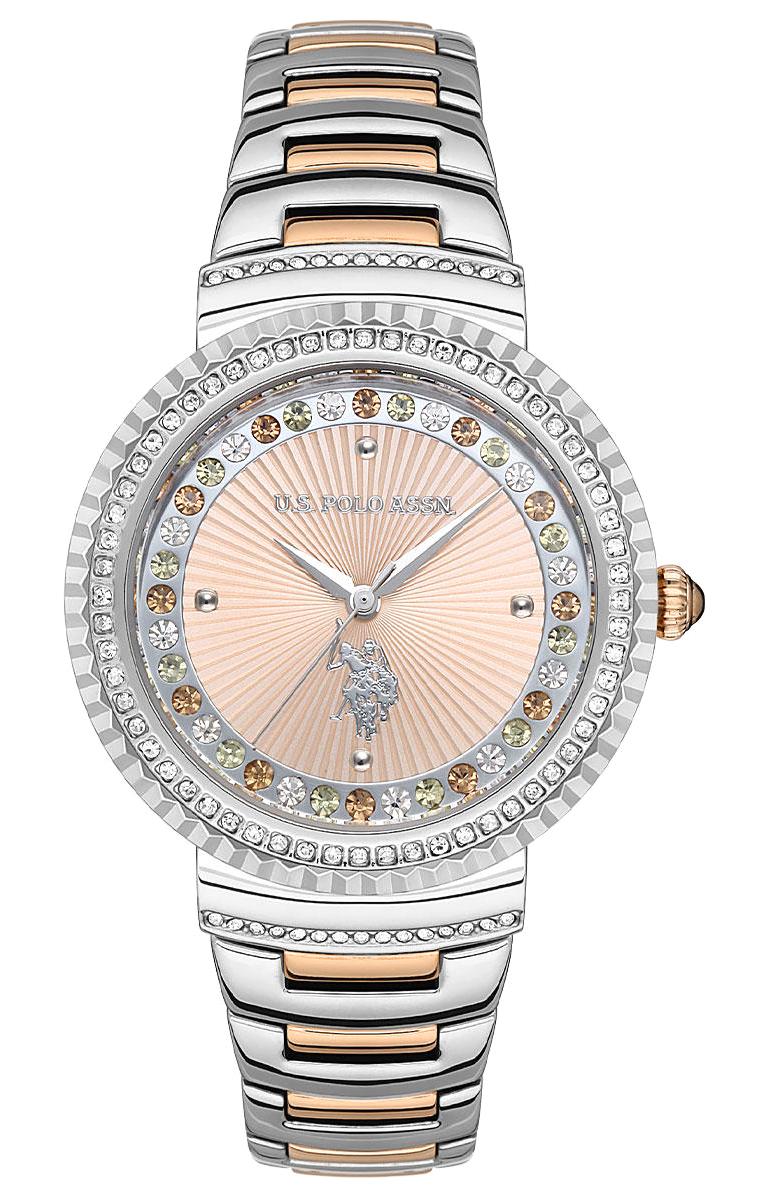U.S. Polo Assn USPA2056-06 38 mm Gri-Rose Gold Çelik Kordon Analog Kadın Kol Saati