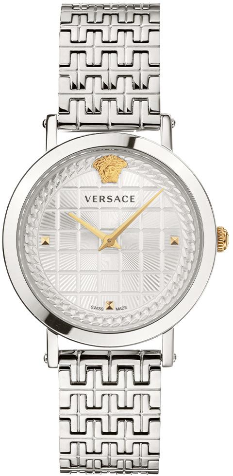 Versace VRSCVELV00520 37 mm Gri Çelik Kordon Analog Kadın Kol Saati