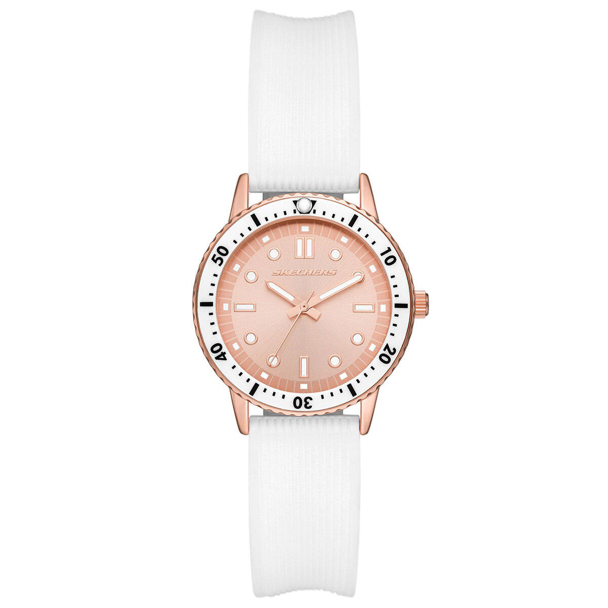 Skechers SR6296 30 mm Beyaz Silikon Kordon Analog Kadın Kol Saati