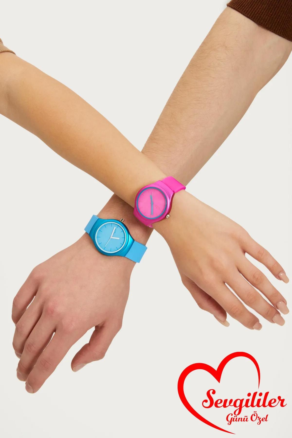 Aqua Di Polo STWA010510 40 mm Mor - Pembe Silikon Kordon Analog Kadın Kol Saati