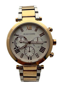 Mascionni M.1.2068.03 Takvimli 38 mm Gri Çelik Kordon Analog Kadın Kol Saati