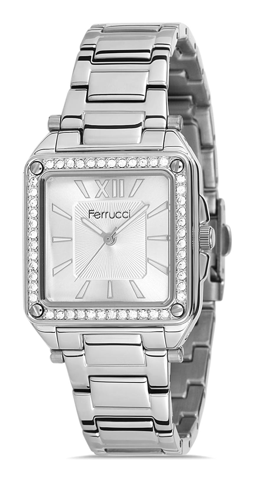 Ferrucci FFQ111614.A5 35 mm Gri Metal Kordon Analog Kadın Kol Saati