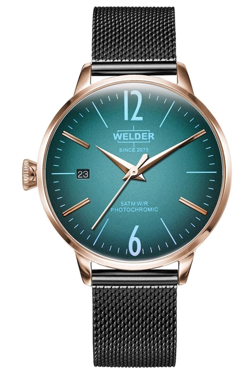 Welder Watch WRC728 Takvimli 36 mm Siyah Çelik Kordon Analog Kadın Kol Saati