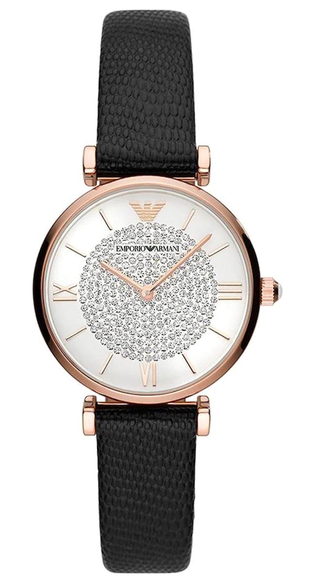 Emporio Armani AR11387 32 mm Siyah Deri Kordon Analog Kadın Kol Saati