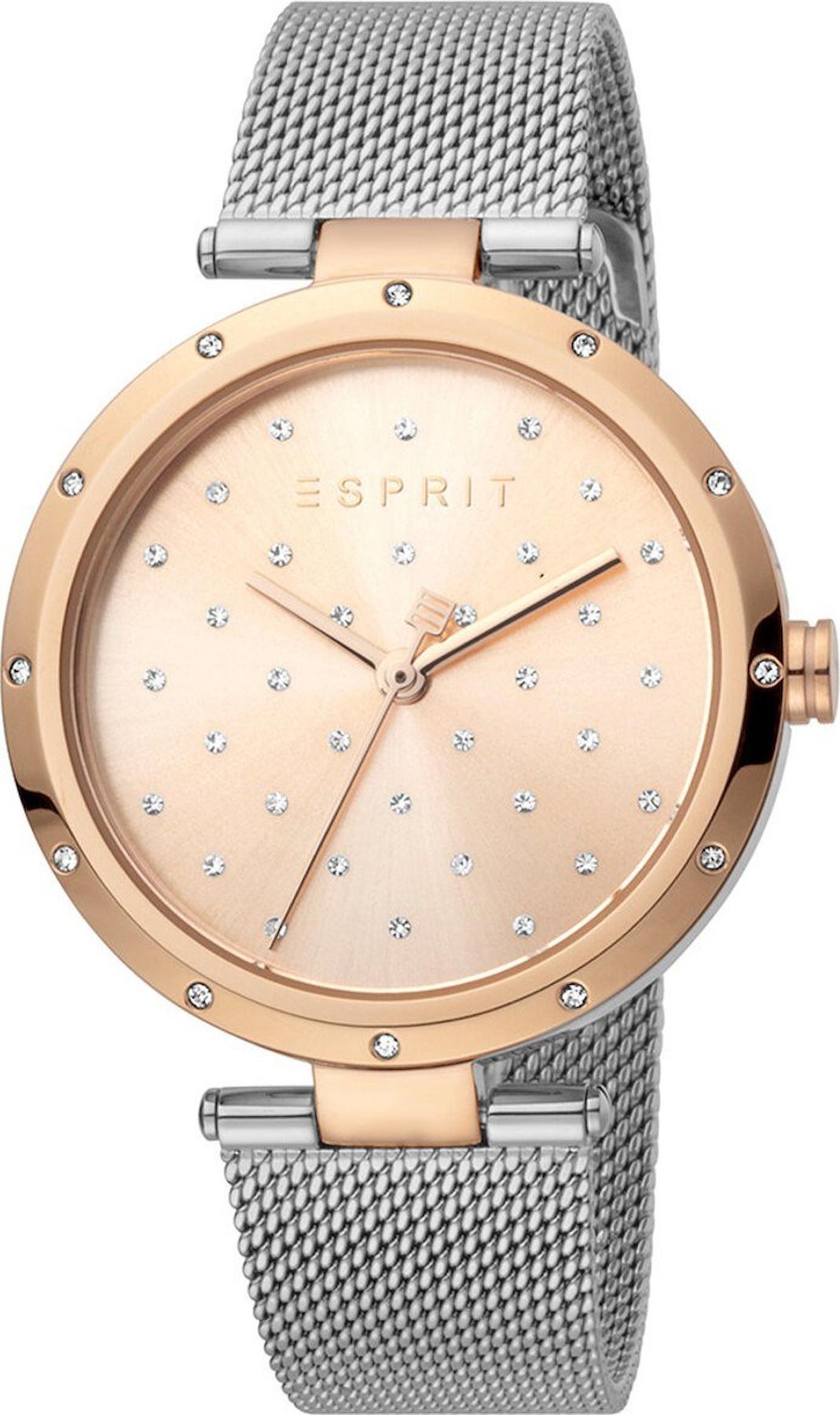 Esprit ES1L214M0095 38 mm Gri Çelik-Hasır Kordon Analog Kadın Kol Saati