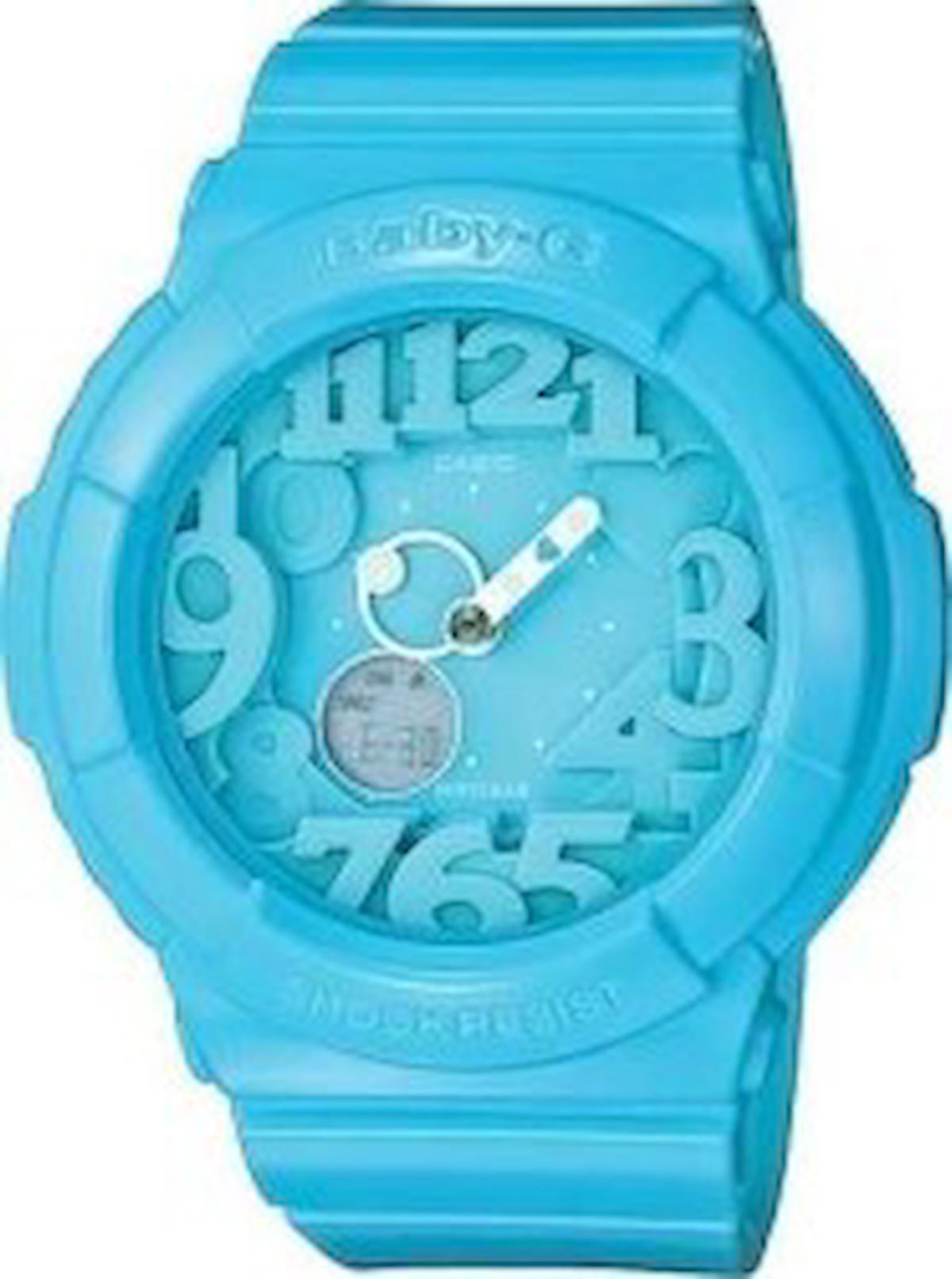 Casio BGA-130-2BDR Takvimli 43 mm Mavi Silikon Kordon Analog Kadın Kol Saati