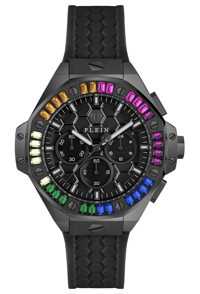 Philipp Plein PWPSA0724 Takvimli 42 mm Siyah Silikon Kordon Analog Kadın Kol Saati