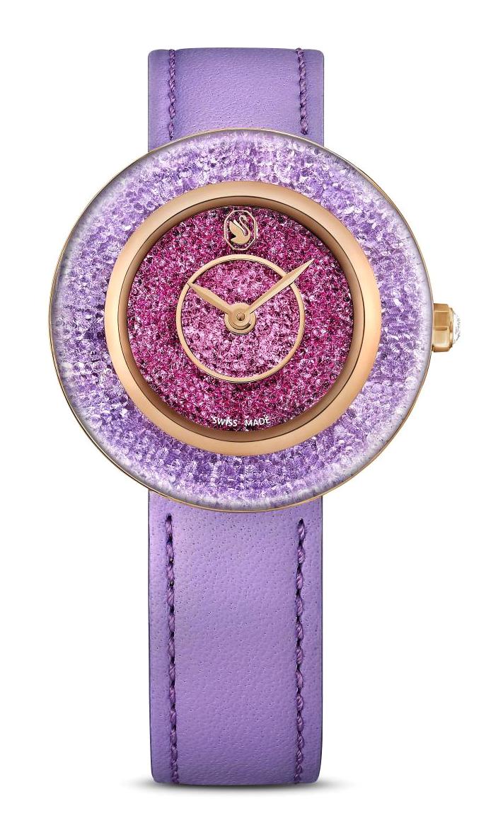 Swarovski 5656896 33 mm Mor Çelik Kordon Analog Kadın Kol Saati