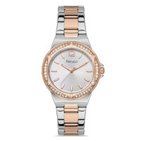 Ferrucci FCF.14305M.03 40 mm Gri-Rose Gold Çelik Kordon Analog Kadın Kol Saati