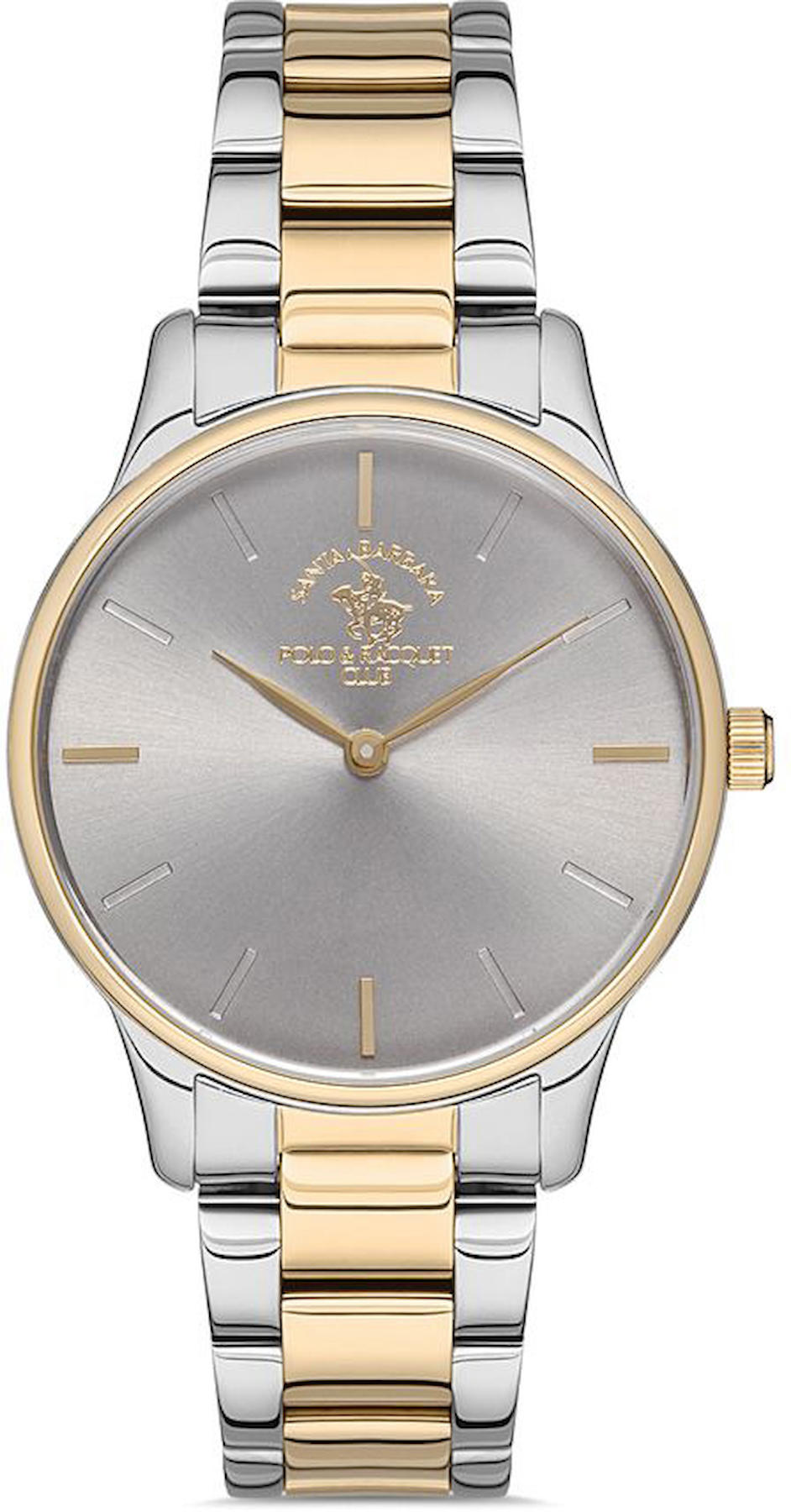 Santa Barbara Polo & Racquet Club SB.1.10247.4 34 mm Altın-Gri Çelik Kordon Analog Kadın Kol Saati