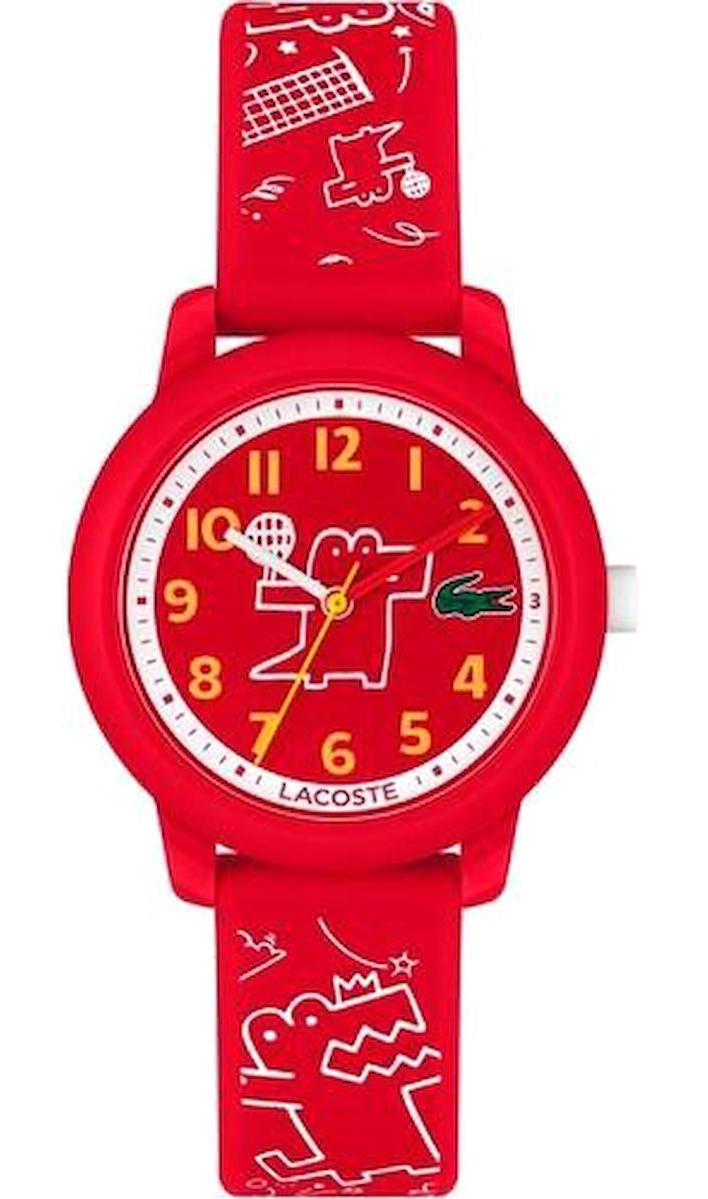 Lacoste LAC2030059 33 mm Kırmızı Silikon Kordon Analog Çocuk Kol Saati