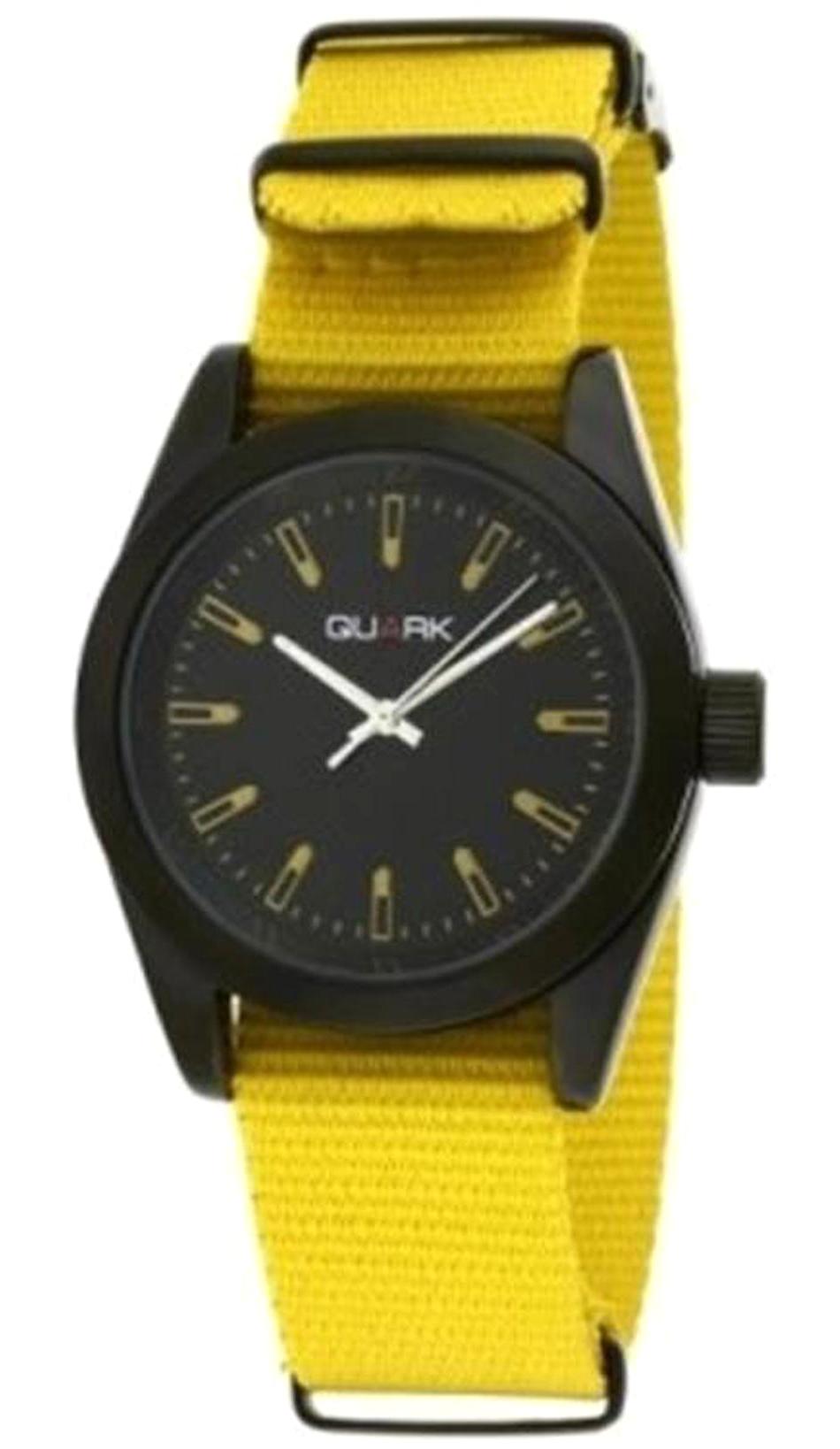 Quark QC-100-9 39 mm Sarı Kumaş Kordon Analog Kadın Kol Saati