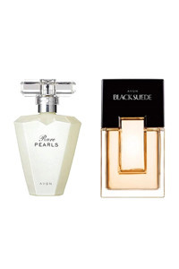 Avon Black Suede İkili Kadın Parfüm Seti EDP-EDT 75 Ml + Rare Pearls Edp 50 Ml