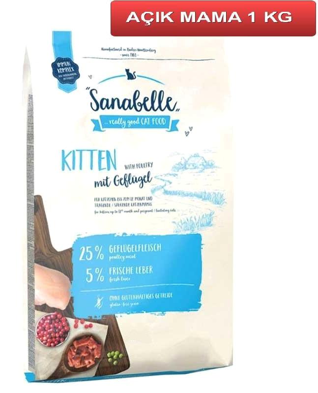 Sanabelle Kitten Kümes Hayvanlı Tahılsız Yavru Kuru Kedi Maması 1 kg