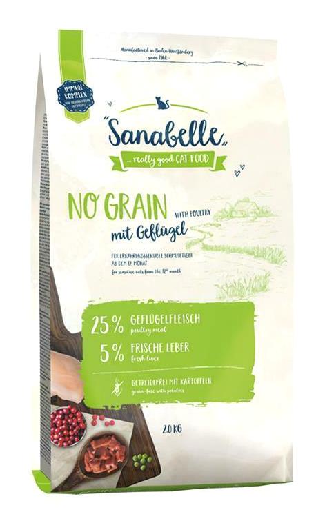 Sanabelle No Grain Poultry Kümes Hayvanlı Tahılsız Yetişkin Kuru Kedi Maması 2 kg