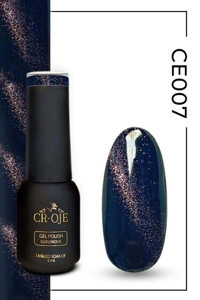 Cr-Oje Cat Eye CE007 Gri - Pembe Hologram Kalıcı Simli Oje