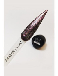 Cr-Oje Glitter NT167 Çok Renkli Işıltılı Kalıcı Simli Jel Oje