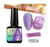 Canni Laser Cat Eye RB04 Mor Işıltılı Kalıcı Simli Oje