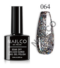 NailCo NC064 Gümüş Işıltılı Kalıcı Simli Oje