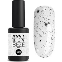 Patrisa Nail Beze Base 1 Beyaz - Siyah Işıltılı Kalıcı Simli Oje