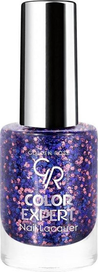 Golden Rose Color Expert 614 Mor Işıltılı Simli Oje