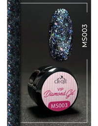 Cr-Oje Vip Diamond MS003 Çok Renkli Işıltılı Kalıcı Simli Jel Oje