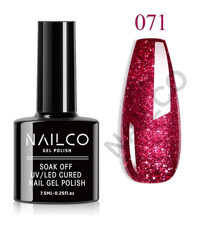 NailCo Platinum Seri NC071 Mor Işıltılı Kalıcı Simli Oje