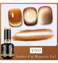 Born Pretty Cat Eye T009 Amber Hologram Kalıcı Simli Oje