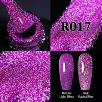 Ursugar Fluorescent R017 Mor Işıltılı Kalıcı Simli Oje