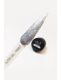 Cr-Oje Glitter FA067 Gri Işıltılı Kalıcı Simli Jel Oje