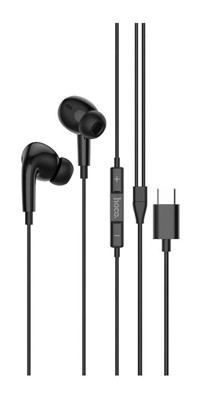 Hoco M101 Pro Silikonlu Mikrofonlu Type C Kablolu Kulaklık Siyah