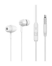 Sunix SX-16 Silikonlu Mikrofonlu 3.5 mm Jak Kablolu Kulaklık Beyaz