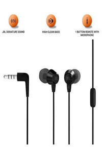 Jbl C50 HI Silikonlu Mikrofonlu 3.5 mm Jak Kablolu Kulaklık Siyah