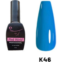 Pink World K46 Mavi Parlak Kalıcı Oje