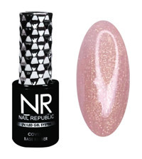 Nail Republic Cover Base Pembe Işıltılı Kalıcı Simli Oje