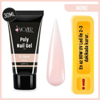 Moziur Poly Bone 07 Nude Parlak Kalıcı Simli Oje